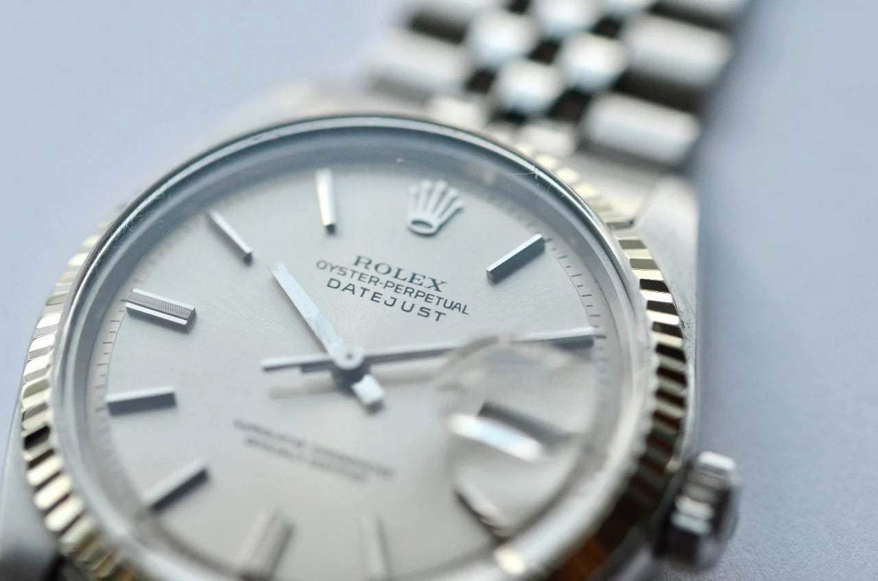 Rolex 1601 Datejust Silver Pie Pan Sigma Dial