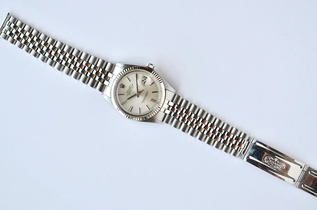 Rolex 1601 Datejust Silver Pie Pan Sigma Dial