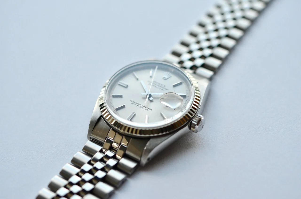 Rolex 1601 Datejust Silver Pie Pan Sigma Dial